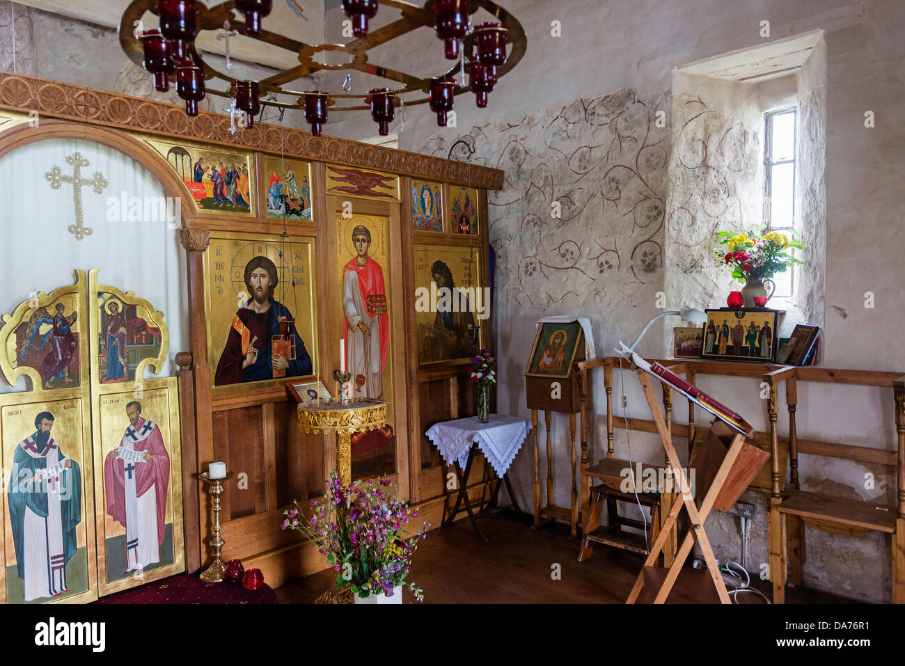 Die griechisch-orthodoxe Kirche der Heiligen Väter von Nicäa, das erste ökumenische Konzil & St. Johannes der Täufer, Sutton, Shrewsbury Stockfoto