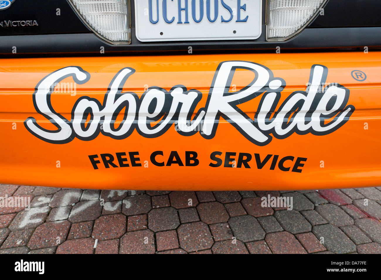 SoberRide-taxi Stockfoto