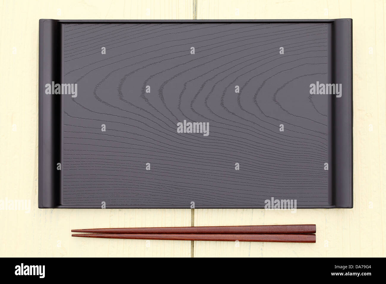 Platte und Stäbchen mit japanischen Stil Stockfoto