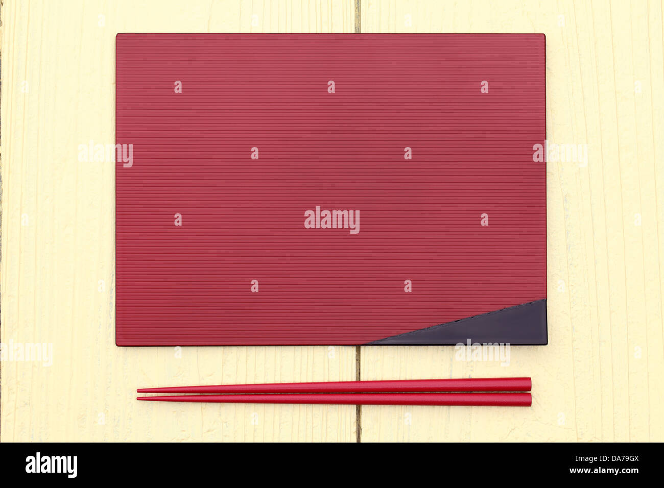 Platte und Stäbchen mit japanischen Stil Stockfoto