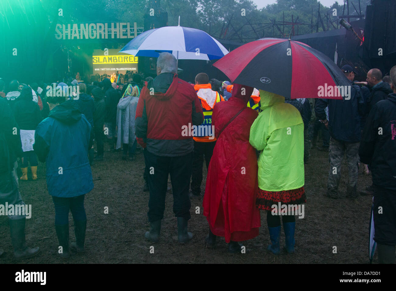 Hölle im Shangri-La, Glastonbury Festival 2013, Somerset, England, UK Stockfoto