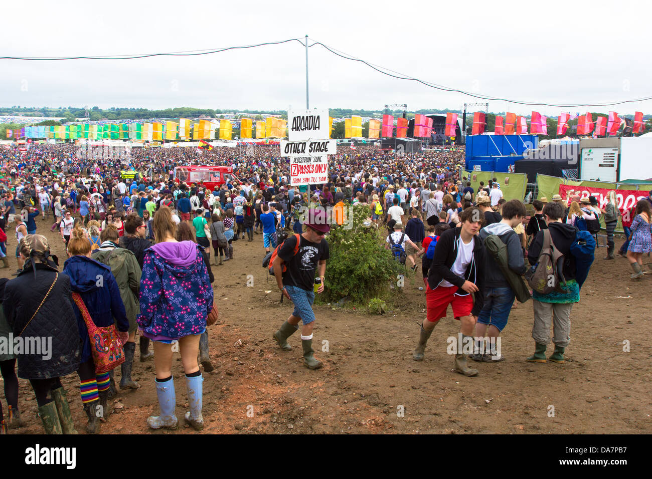 Glastonbury Festival 2013, Somerset, England, Vereinigtes Königreich. Stockfoto