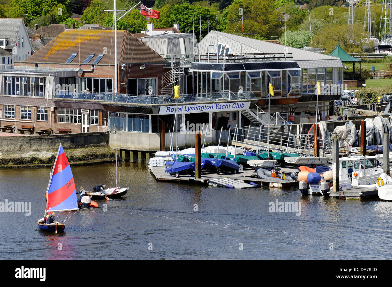 Royal Lymington Yacht Club Lymington, Hampshire, England, UK, GB. Stockfoto