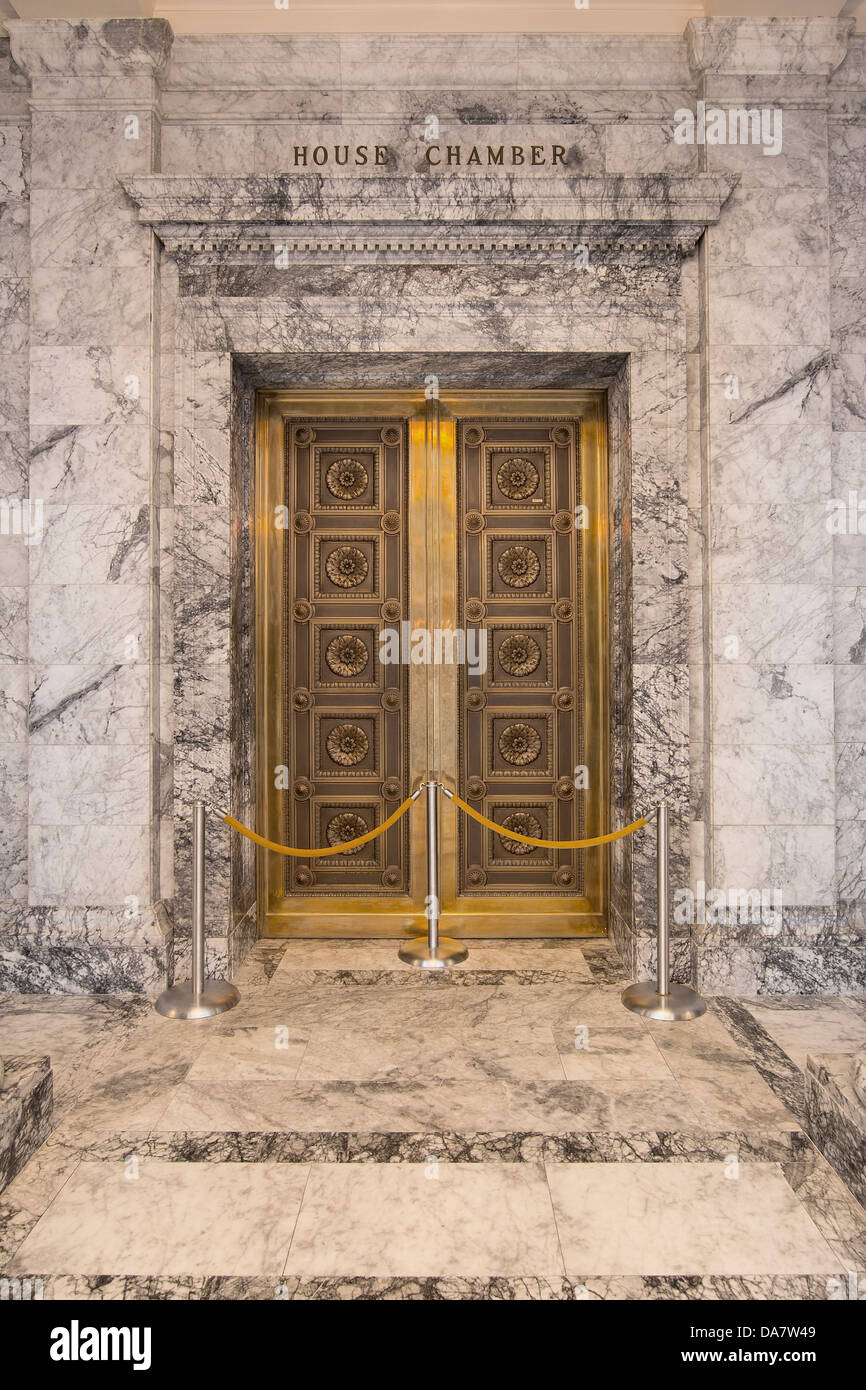 Washington State Capitol Building Haus Kammer Bronzetüren in Olympia Stockfoto
