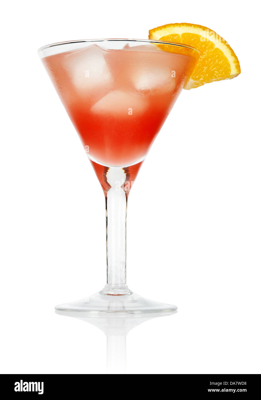Cosmopolitan cocktail trinken isoliert auf weißem Hintergrund Stockfoto