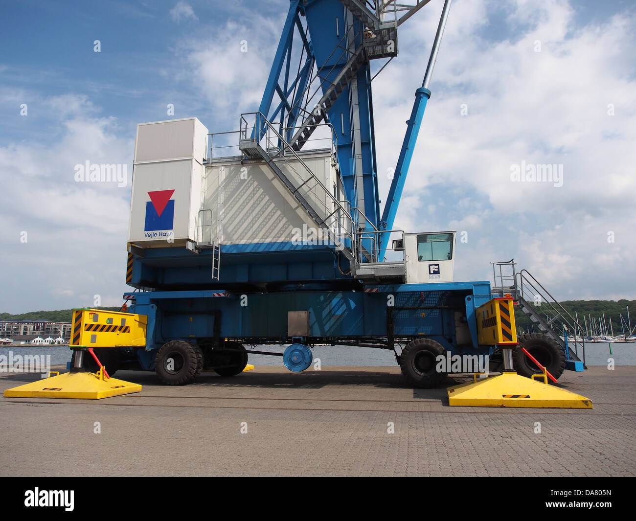 Terex Fantuzzi Reggiane MHC 115 Hafen Kran im Hafen von Fejle, 5 Stockfoto