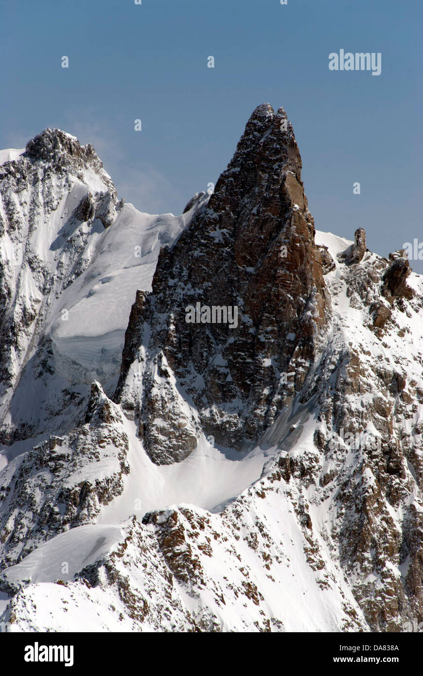 Dent du Geant, Chamonix-Mont-Blanc Stockfoto
