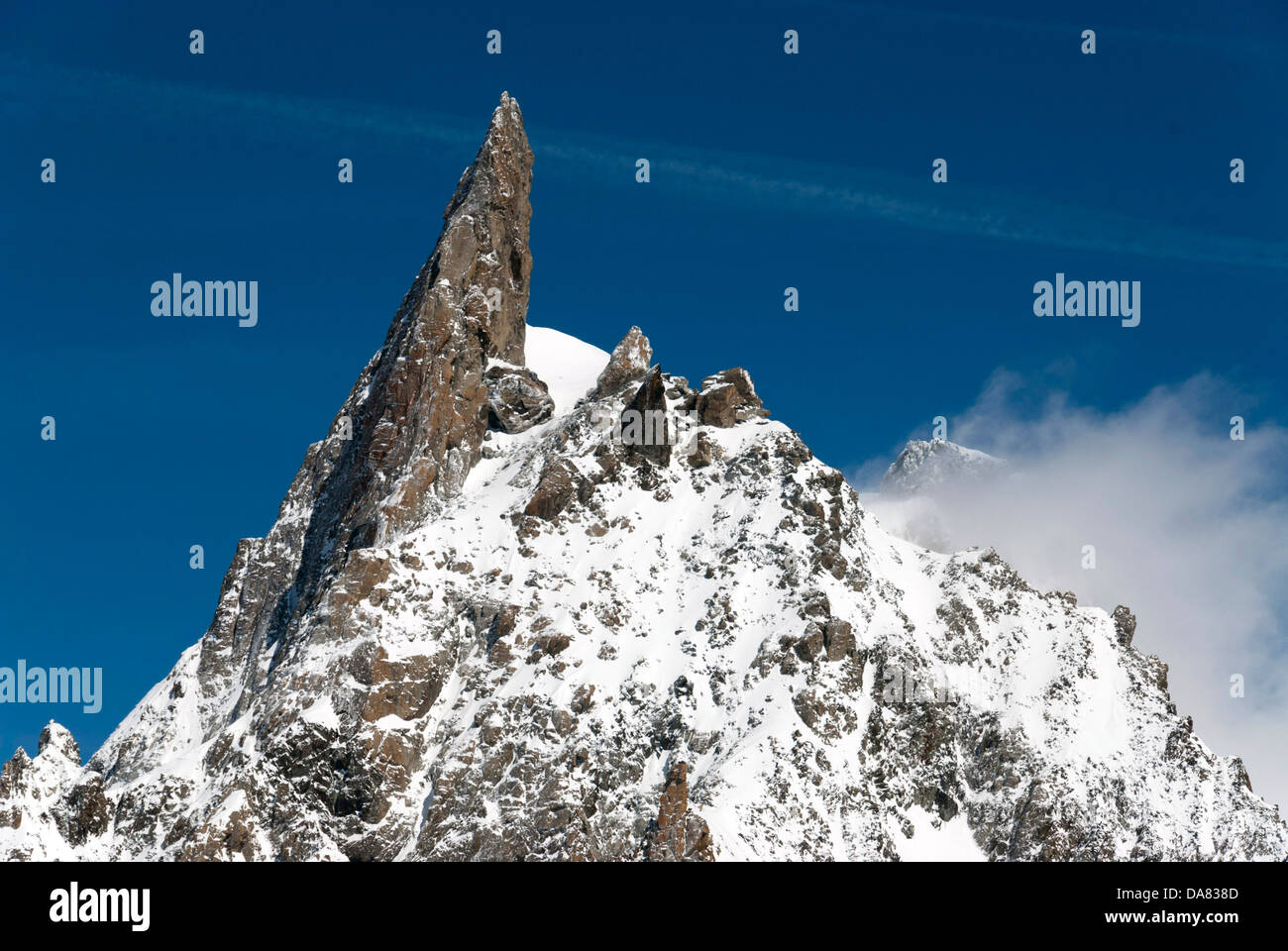 Dent du Geant, Chamonix-Mont-Blanc Stockfoto