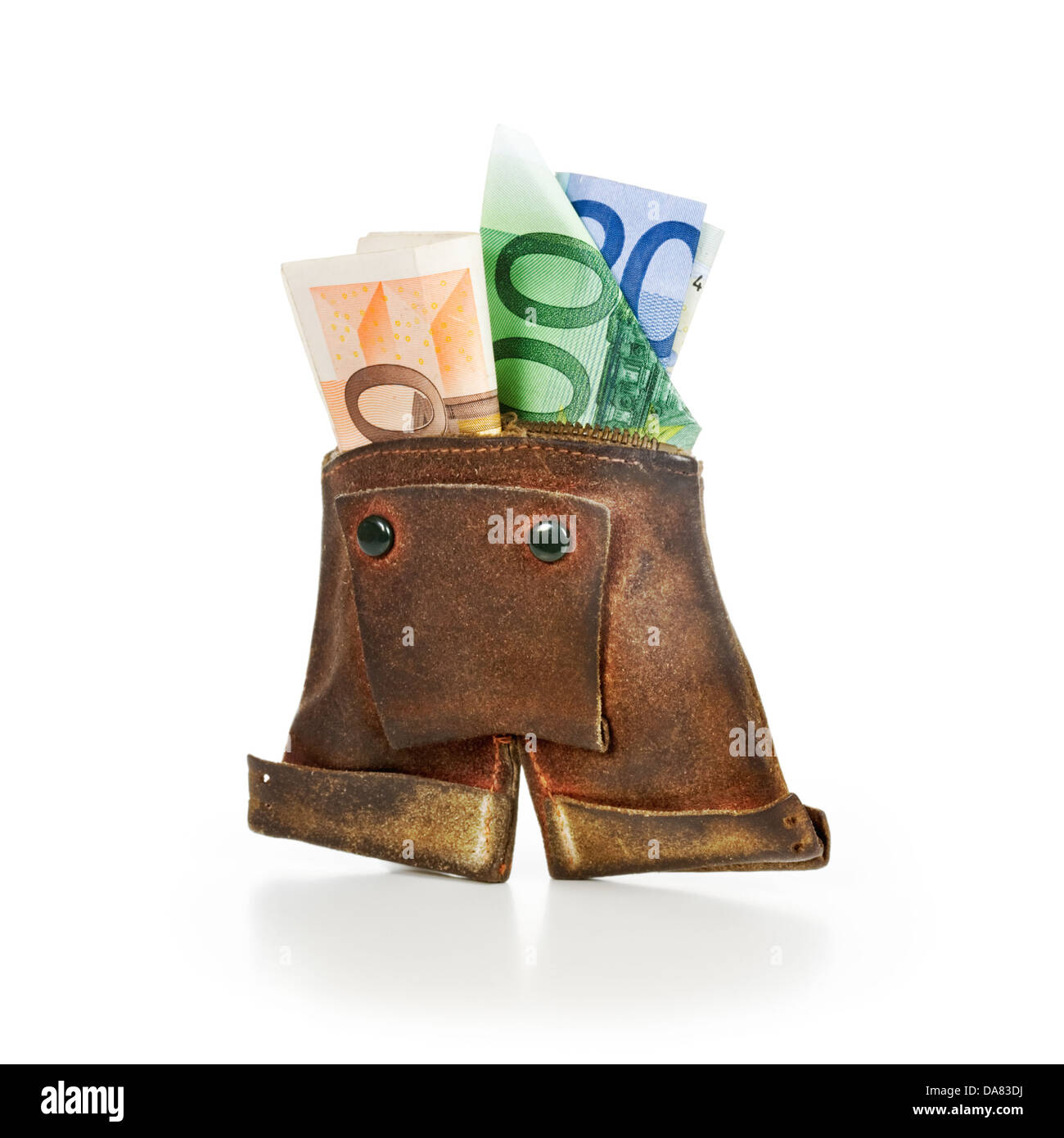 Alte Braune Lederhose Leder Geldb rse Mit Euro Banknoten Auf Wei em alte-braune-lederhose-leder-geldb-rse-mit-euro-banknoten-auf-wei-em