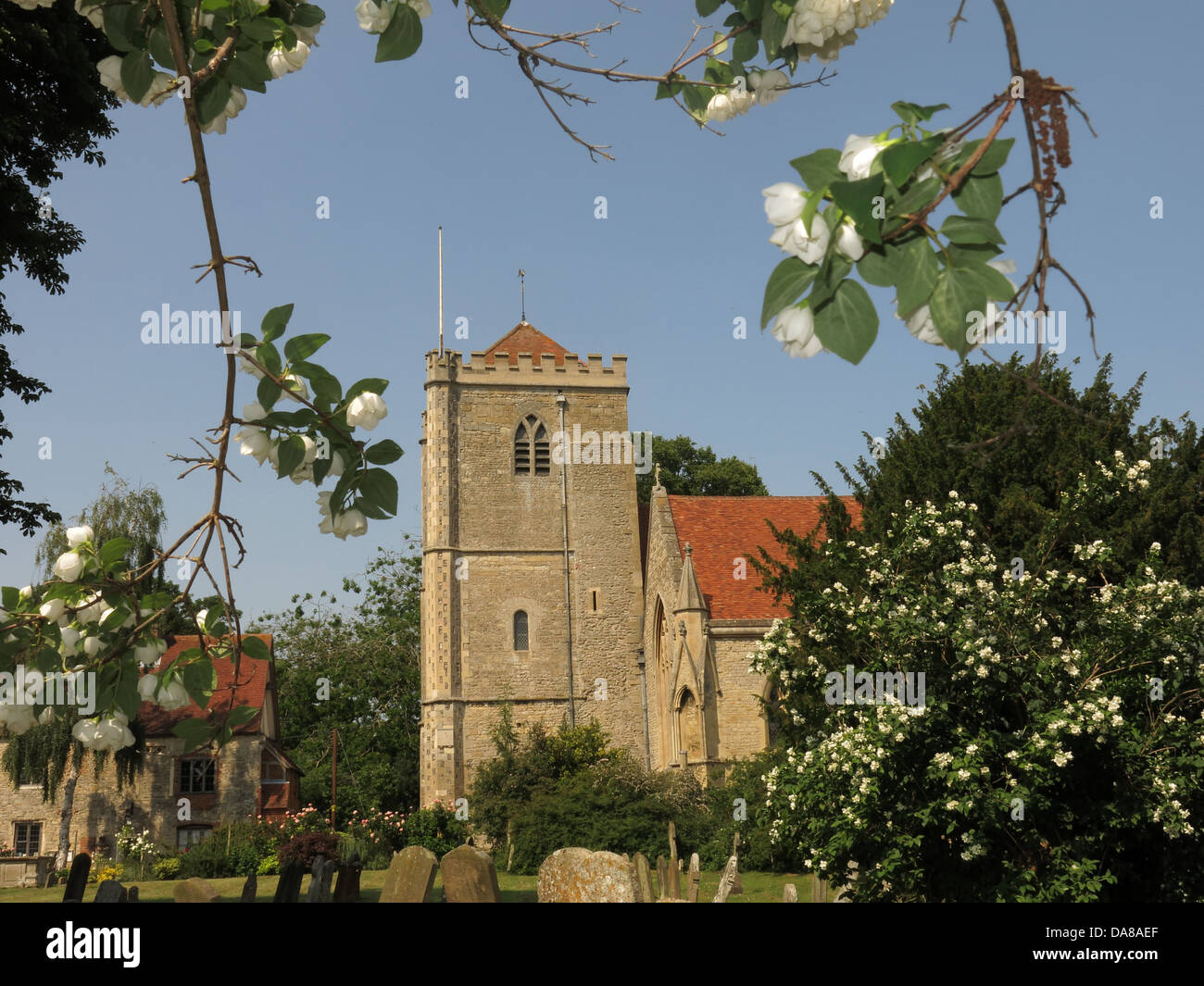 Schöne Dorchester auf Themse Abbey Church of St Peter & St Paul Stockfoto