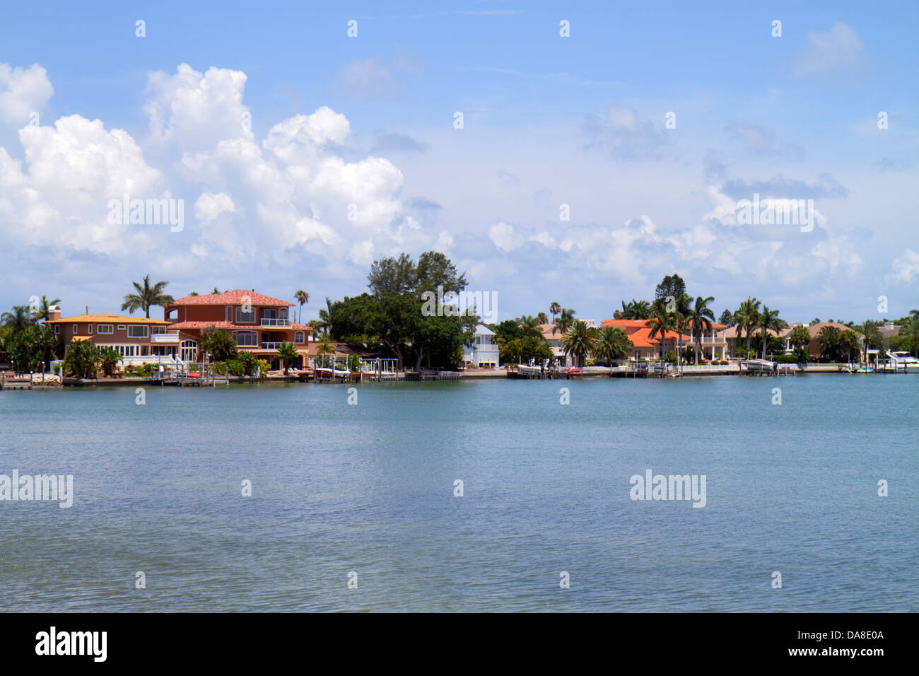 Florida Saint St. Petersburg, Belleair Beach, Gulf Intracoastal Waterfront Häuser, Besucher reisen Reise Tour Tourismus Wahrzeichen Cultu Stockfoto