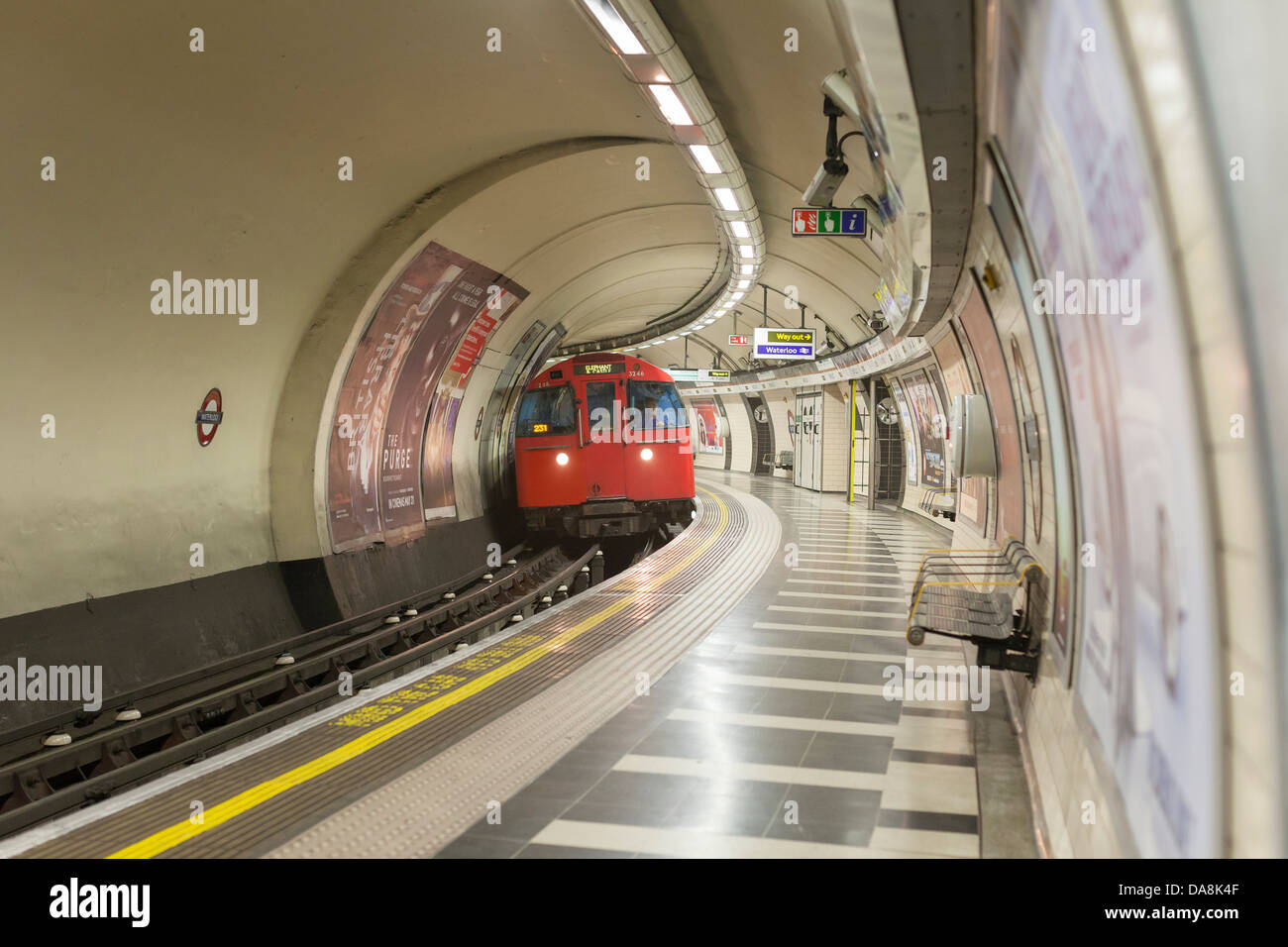 London underground Plattform, London, England Stockfoto