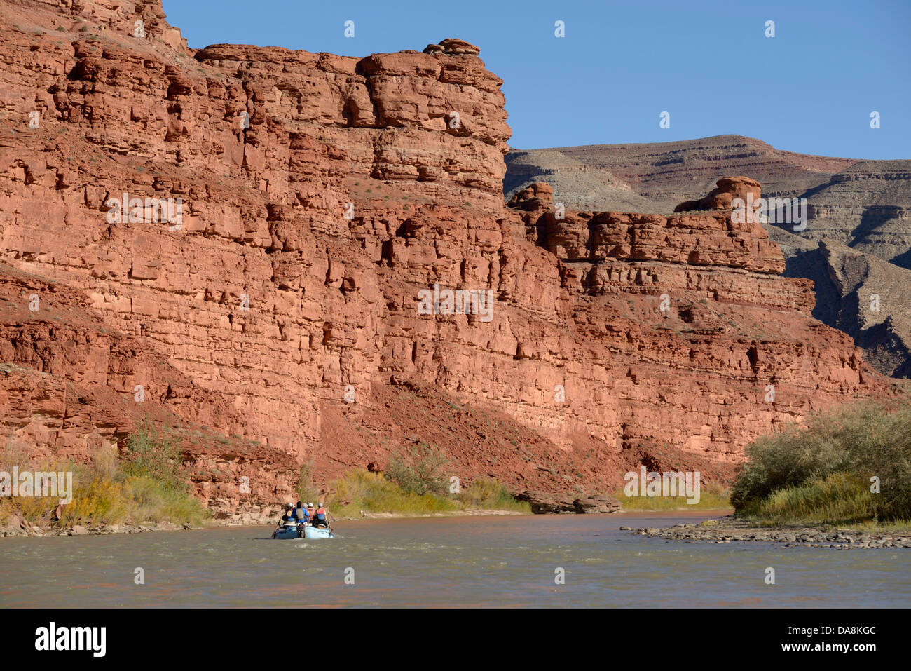 USA, USA, Amerika, Utah, Bluff, Nordamerika, vier Ecken, Colorado Plateau, Fluss, San Juan, Raft, rafting, Canyon Stockfoto
