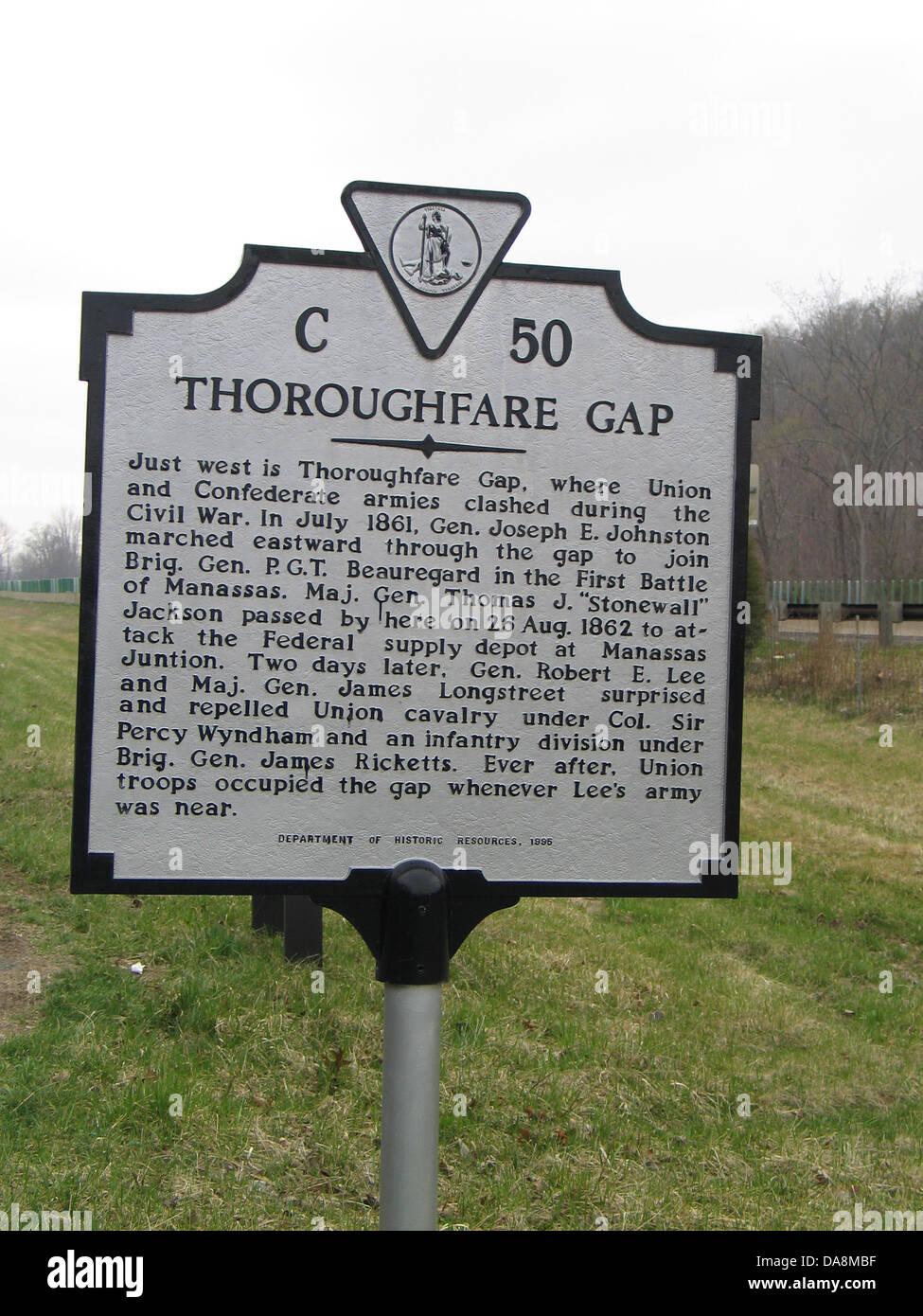 DURCHGANGSSTRAßE Lücke westlich ist Thoroughfare Gap, wo Union und der Konföderation während des Bürgerkrieges kollidierte. Im Juli 1861, G Stockfoto