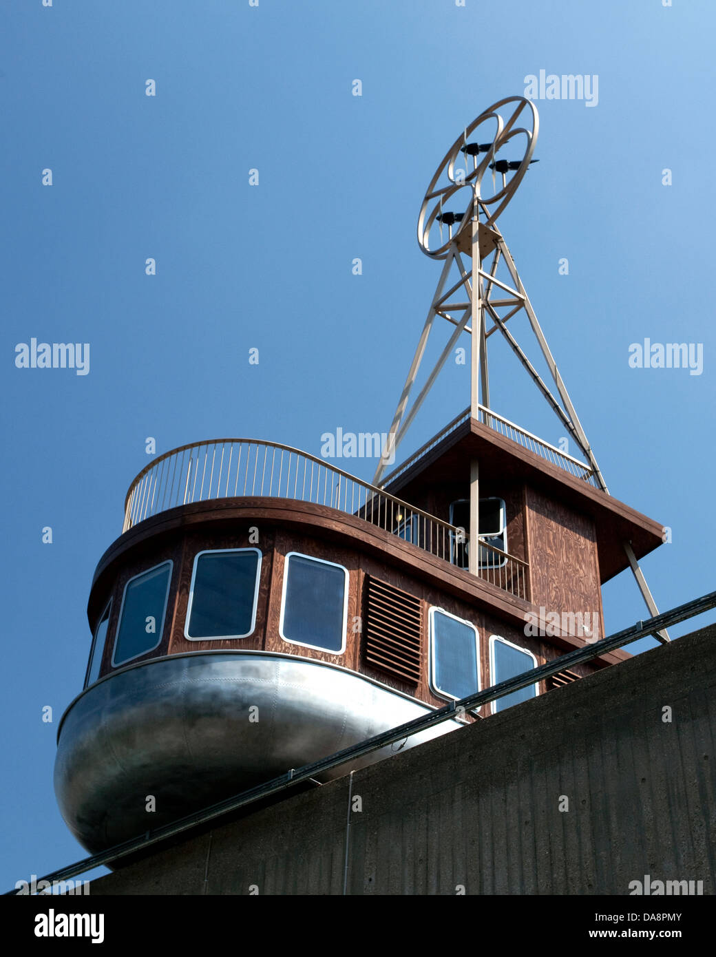 Ein Zimmer für London temporäre Hotel und Leistung Raum, South Bank, London Stockfoto