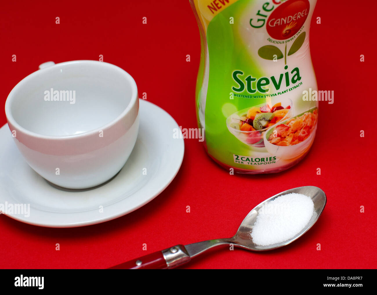Natürliche kalorienarmen Süßstoff aus Stevia-Blätter, London gemacht Stockfoto