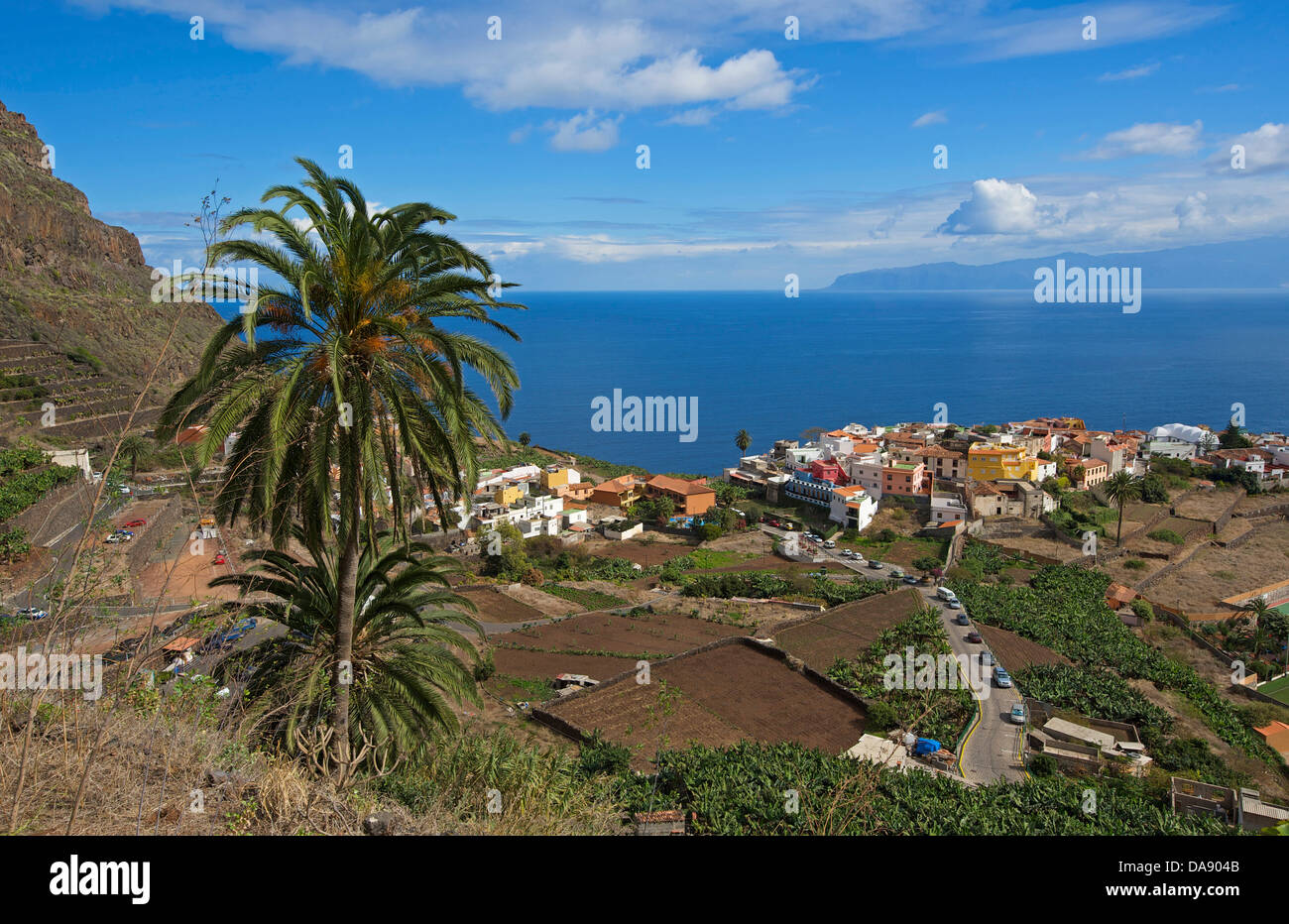 Kanarischen Inseln, Europa, Kanarische Inseln, La Gomera, Spanien, draußen, Tag, niemand, Agulo, Dorf, Dörfer, Küste, Küste, Küsten, Meer Stockfoto