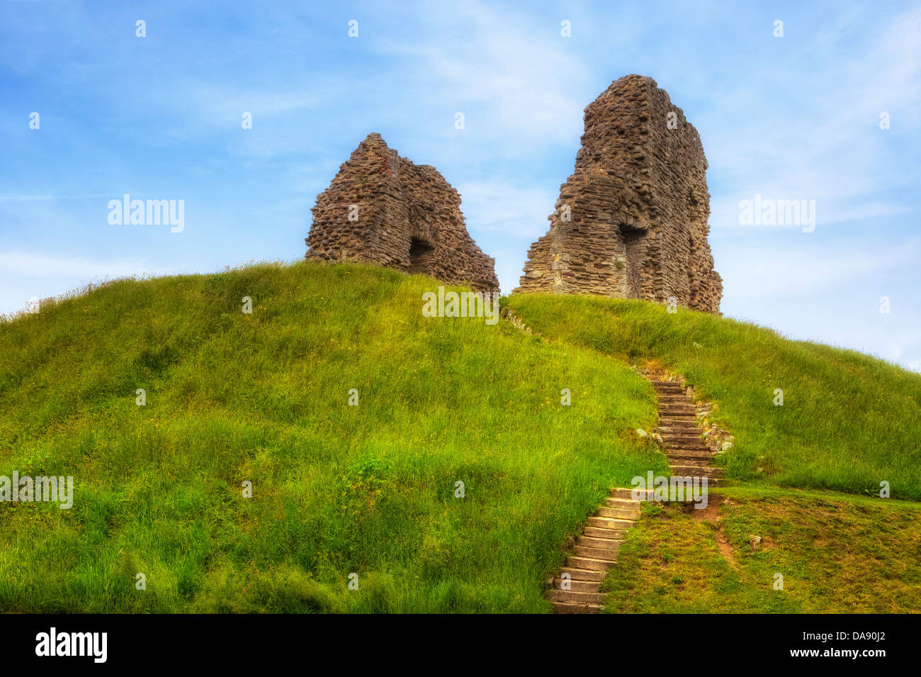 Burg von Christchurch, Dorset, Großbritannien Stockfoto