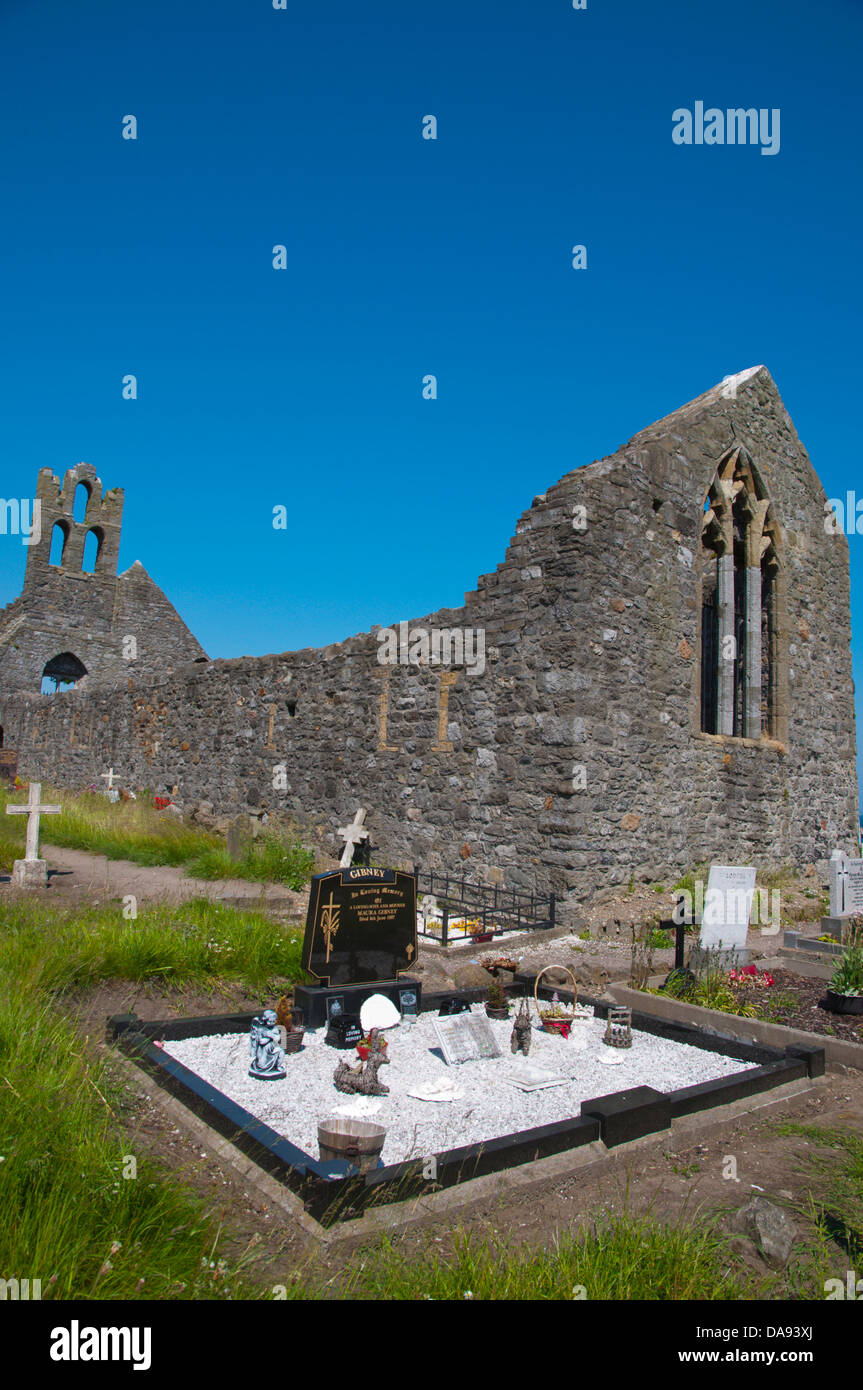 Str. Marys Kirche Howth Abtei und Friedhof Howth Halbinsel in der Nähe von Dublin Irland Europa Stockfoto