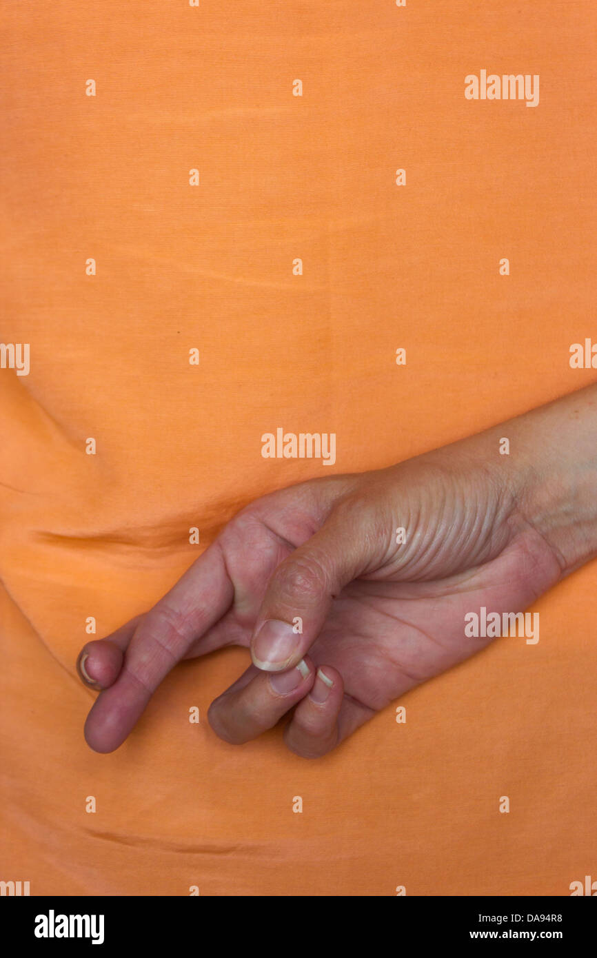 Daumen Sie drücken. Stockfoto