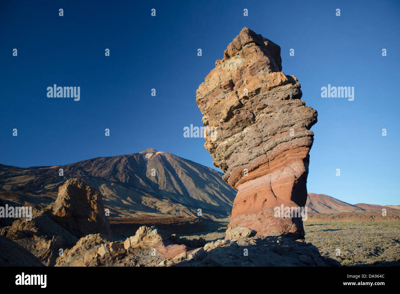 Spanien, Europa, Kanaren, Los Roques, Nationalpark, Teide, Peak, auf der Insel Teneriffa, Tenerife, Teneriffa, groß, Erosion, sind Stockfoto