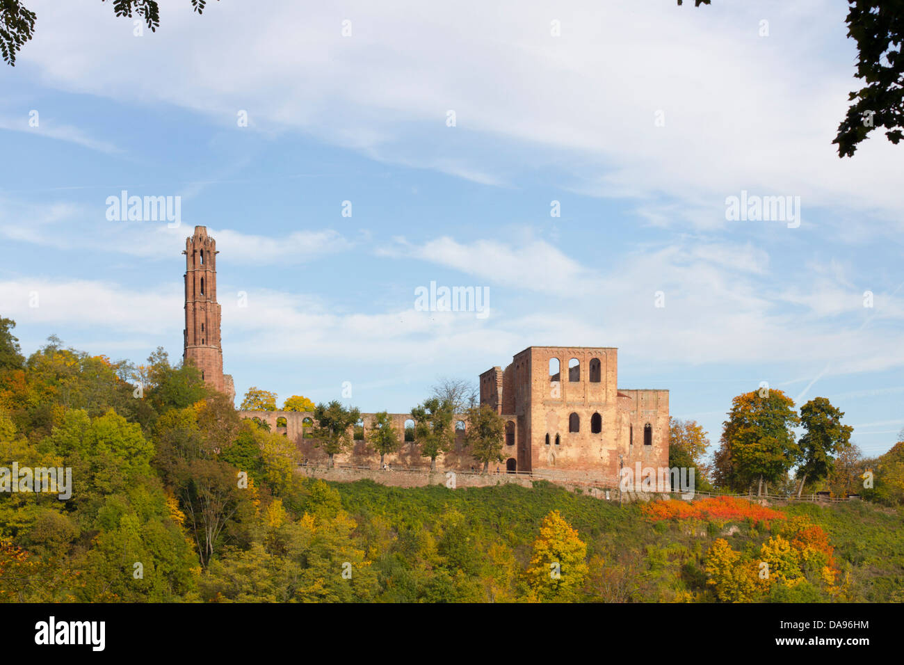 Deutschland, Rheinland-Pfalz, Kloster-Ruinen, Limburg, Bad Dürkheim, Wände, Ruinen, Mauer, Gebäude, Ort von Interesse, Stockfoto