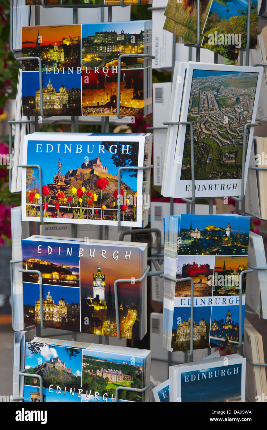 Postkarten-Edinburgh-Schottland-Europa Stockfoto