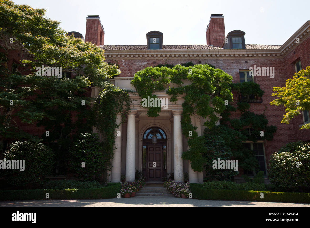 Vorderseite des Filoli, Woodside, Kalifornien, Vereinigte Staaten von Amerika Stockfoto