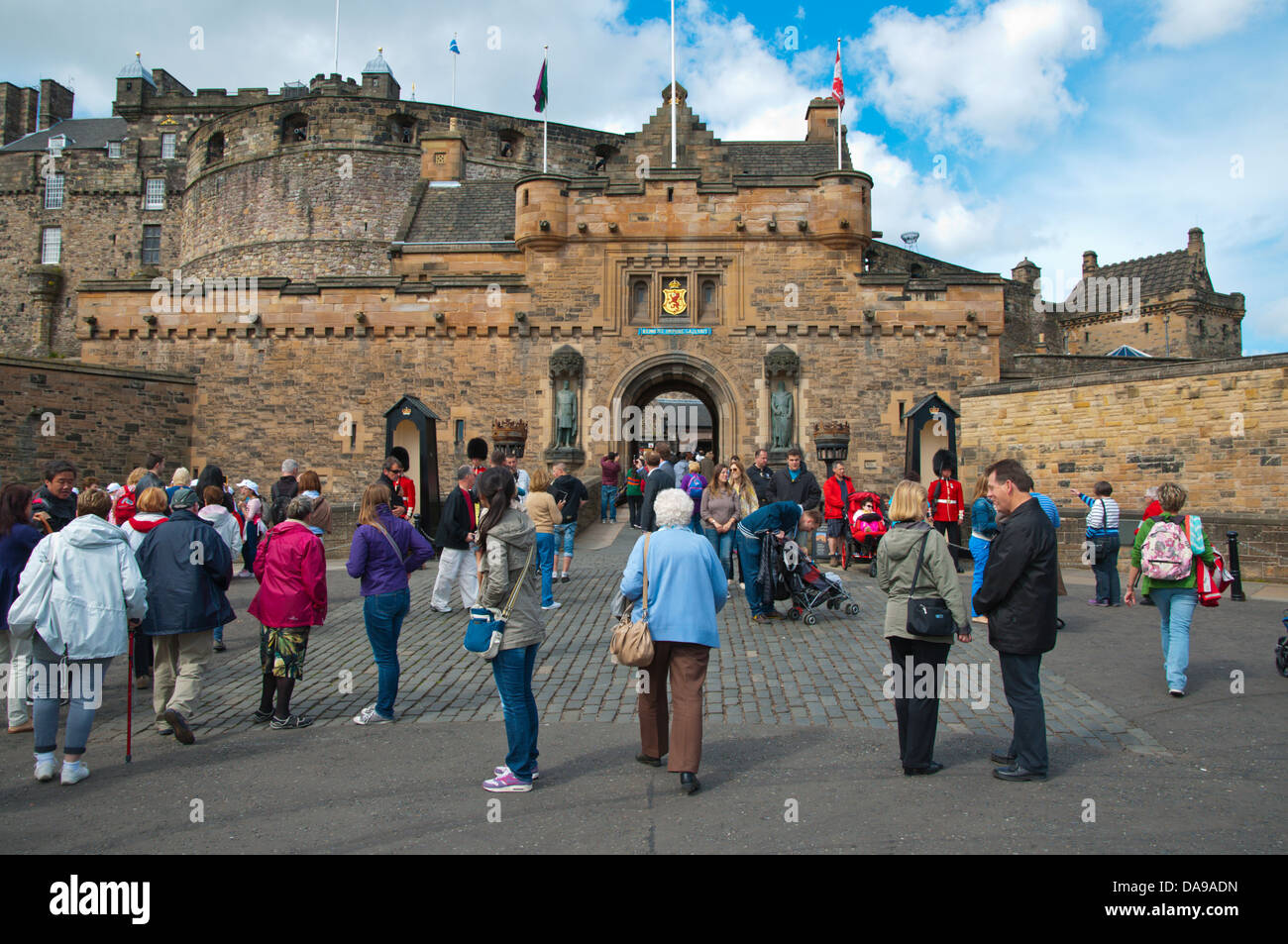 Schloss außen Edinburgh Schottland Großbritannien UK Europe Stockfoto