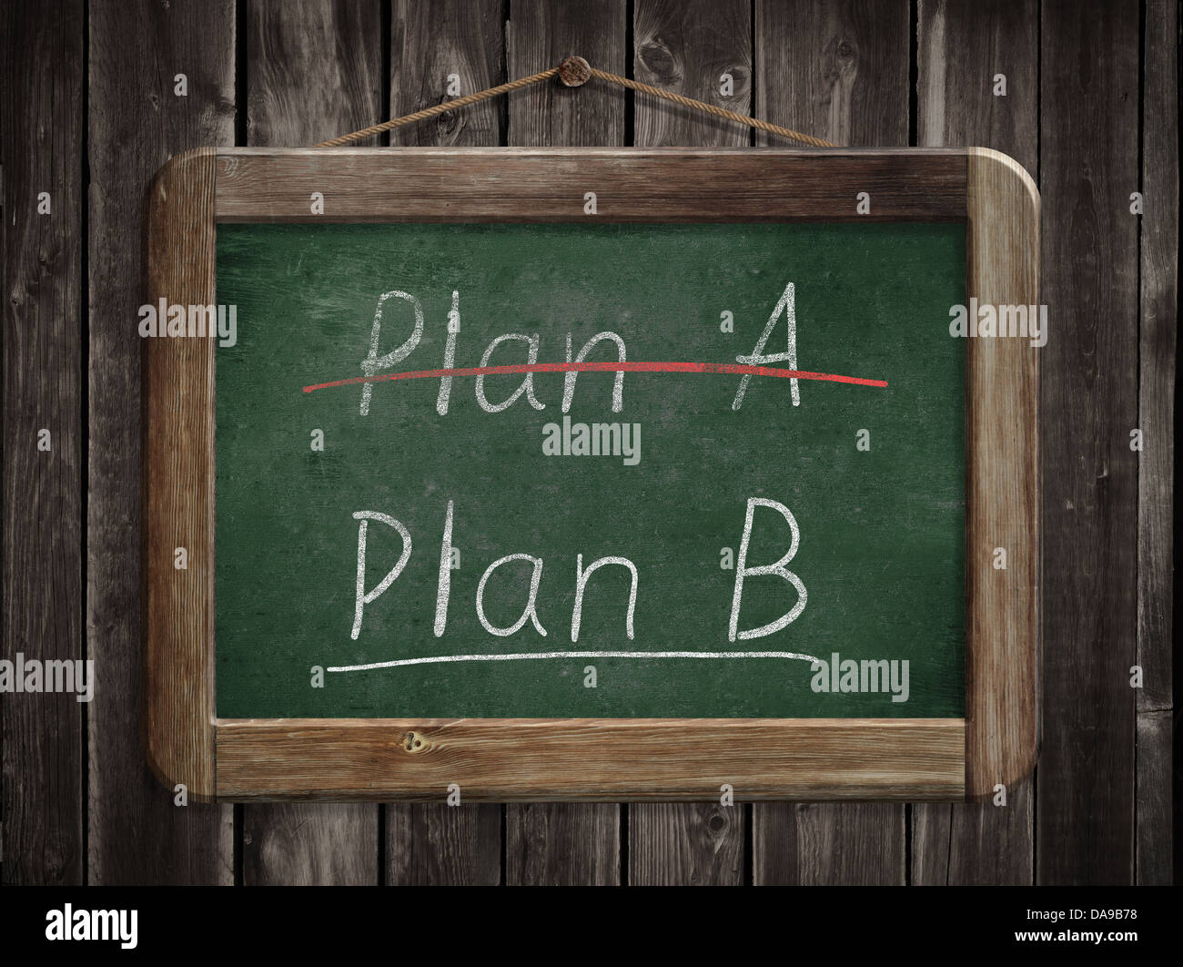 Planen Sie einen Plan B Konzept Stockfoto