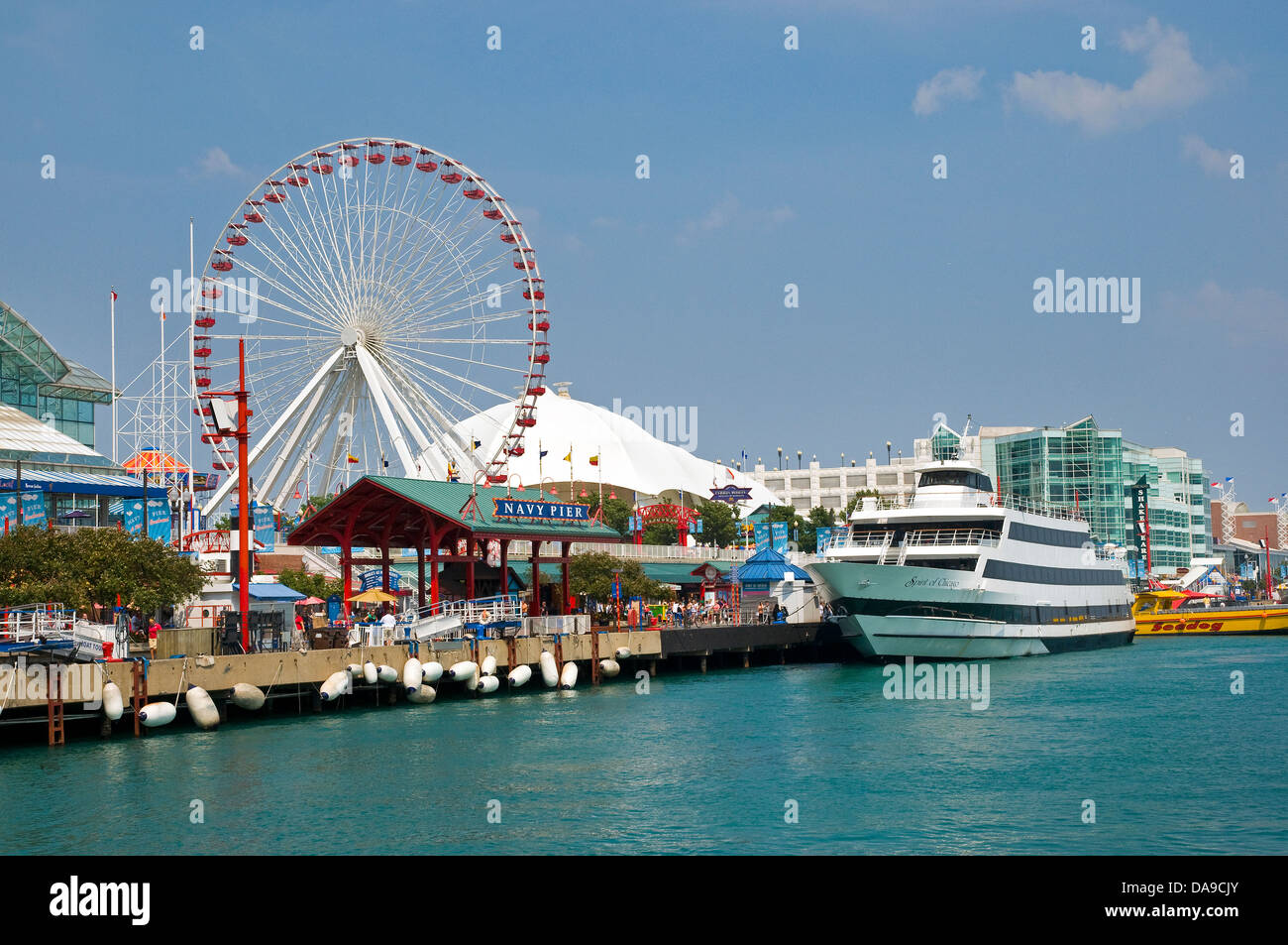 Chicagos Navy Pier landschaftlich. Stockfoto