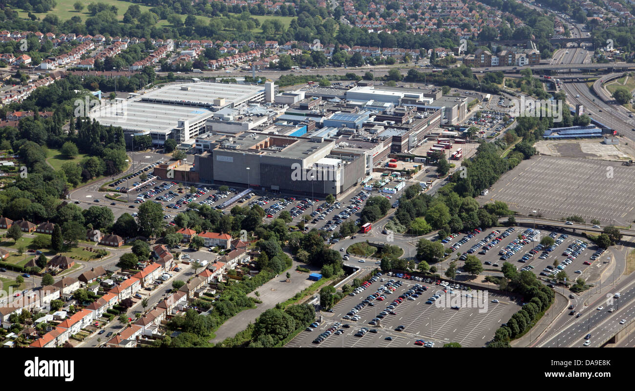 Luftaufnahme von Brent Cross Einkaufszentrum, Barnet, London Stockfoto