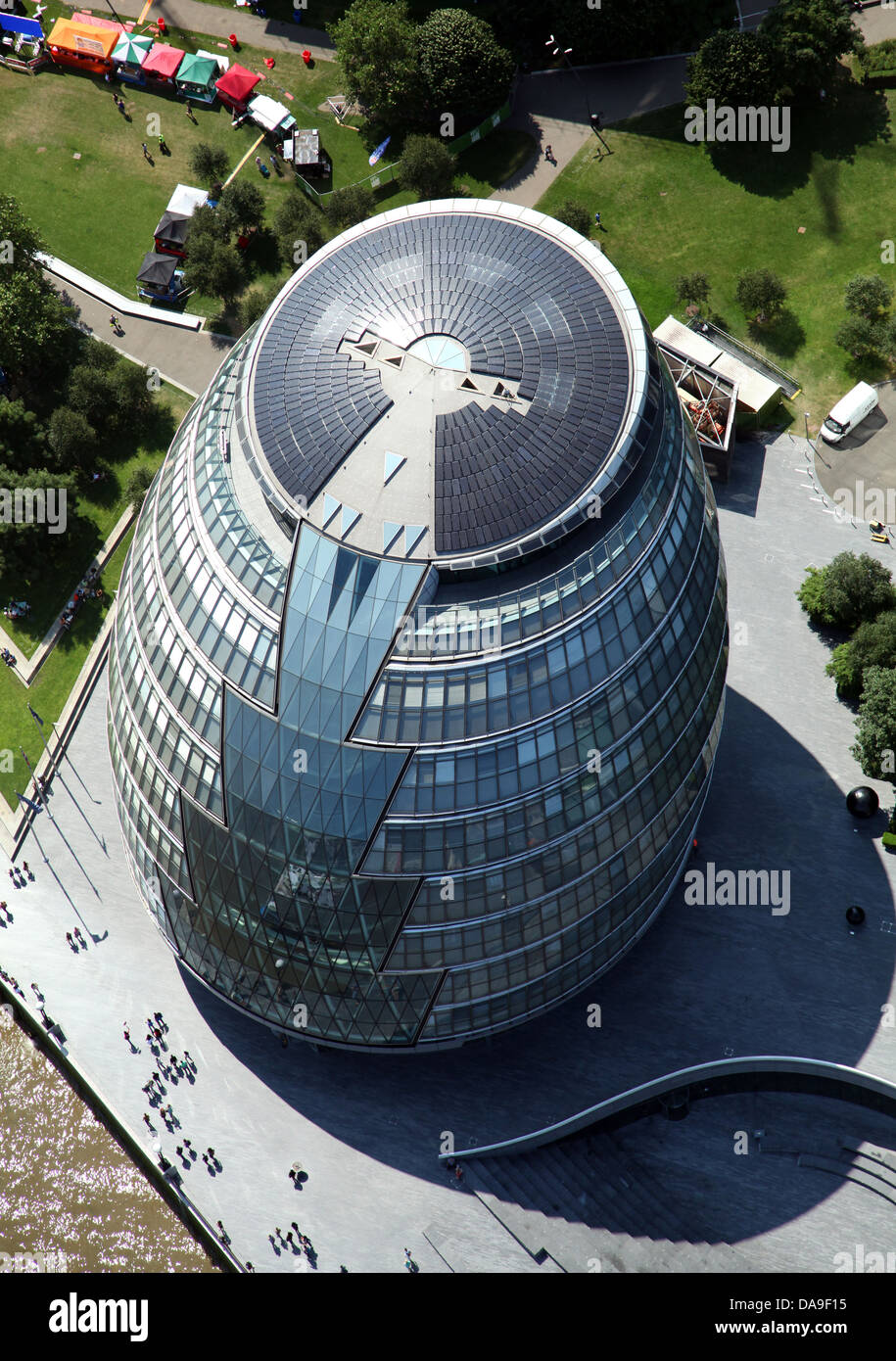 Luftaufnahme der Stadt Hall, London Stockfoto