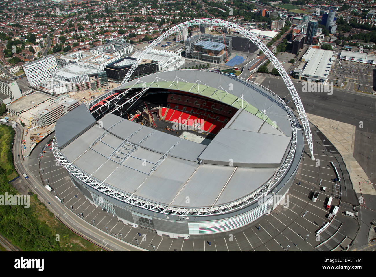 Luftaufnahme des Wembley-Stadion Stockfoto