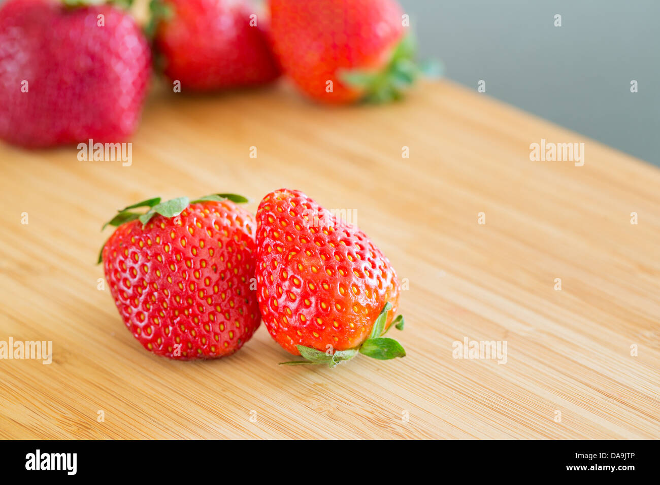 Gesunde natürliche Bio-Erdbeeren Stockfoto