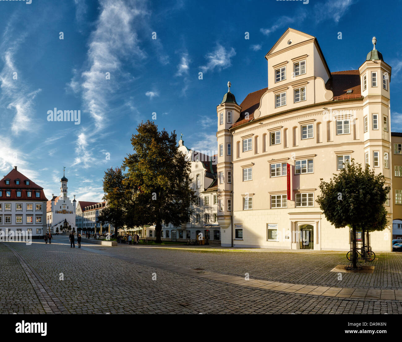 Deutschland, Europa, Bayern, Kempten, Rathausplatz, Stadt, Dorf, Herbst, Ort Stockfoto