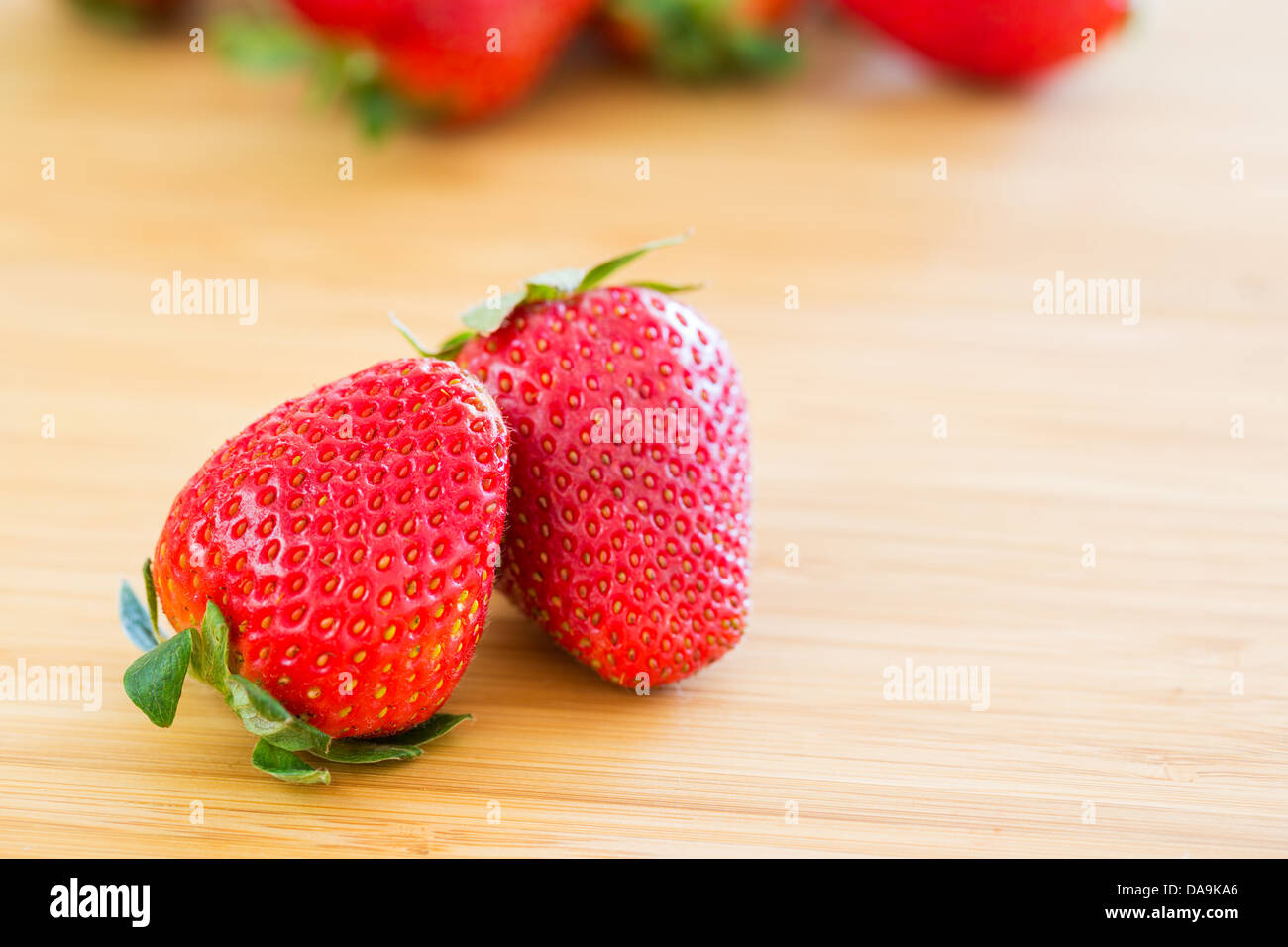 Gesunde natürliche Bio-Erdbeeren Stockfoto