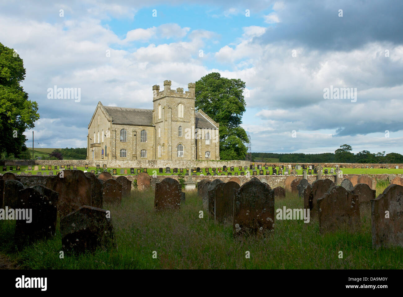 Vereinigte Pfarrkirche bei Grenzgebietes, Dumfriesshire, Schottland, UK Stockfoto