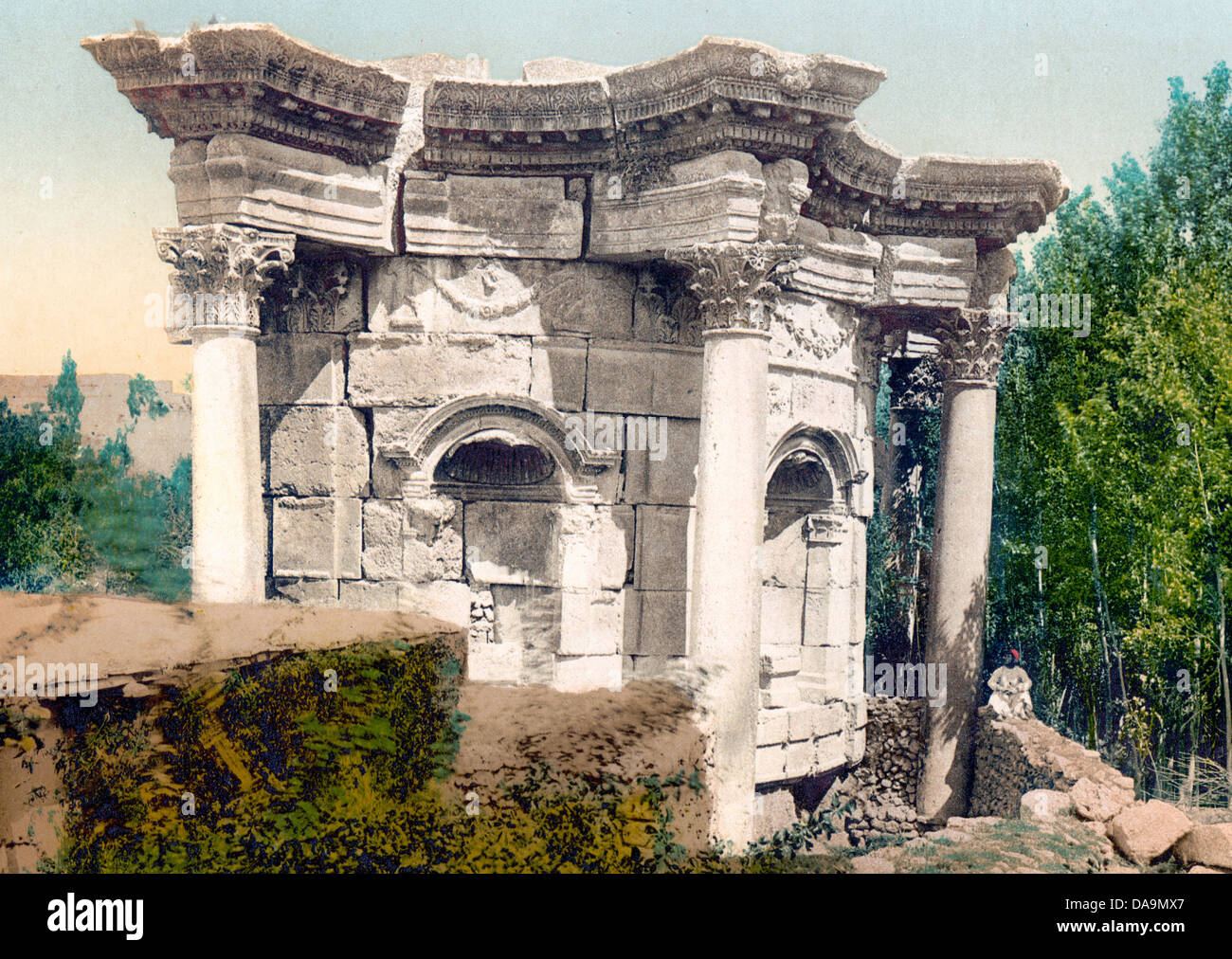 Der Runde Tempel (Tempel der Venus), Baalbek, Heilige Land, (Ba'labakk, Libanon) Stockfoto
