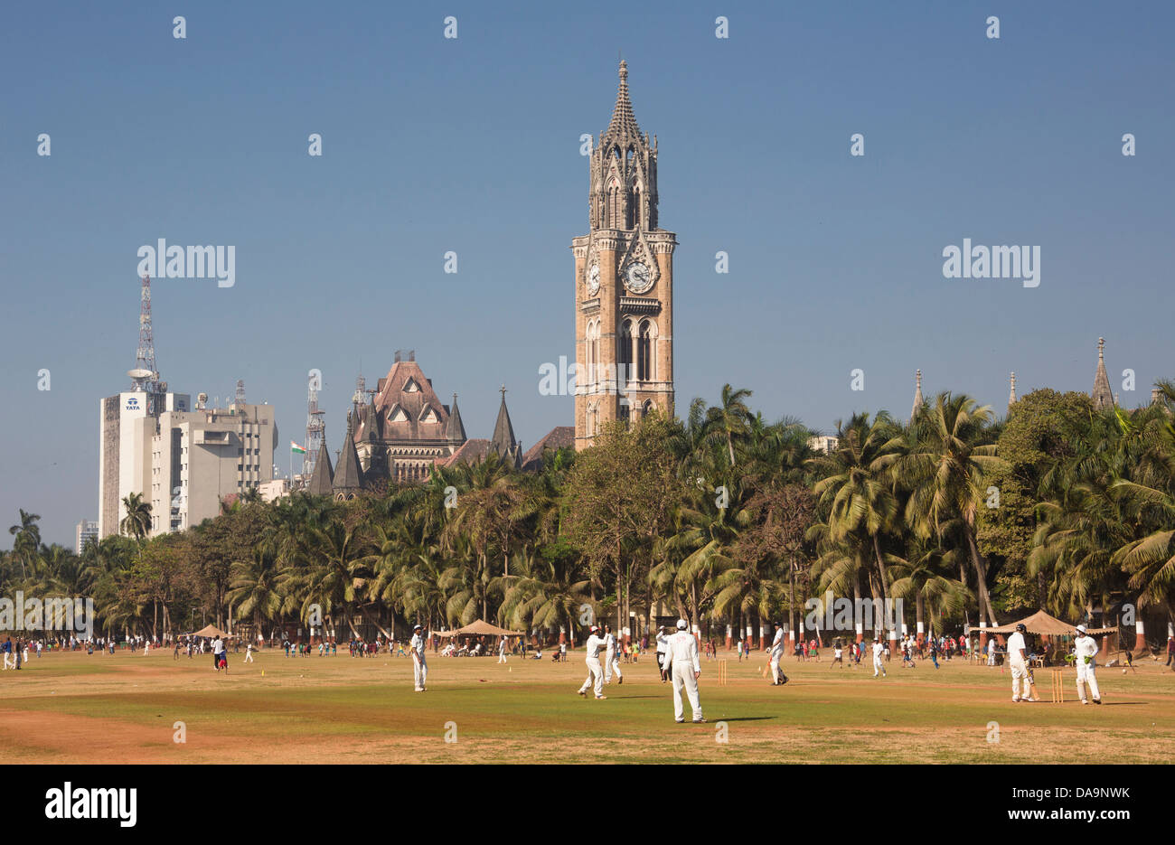 Indien, Süd-Indien, Asien, Maharashtra, Mumbai, Bombay, Stadt, Colaba, District, downtown, Skyline, Universität, Uhrturm, Uhr Stockfoto