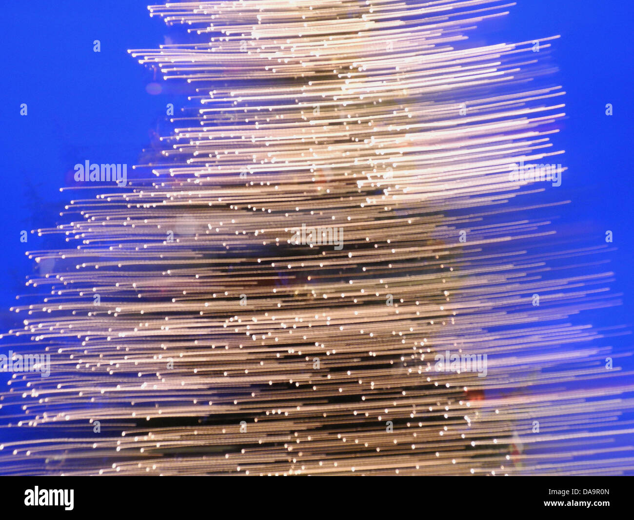 Leuchtet, weiß, hellblau, Christmas Tree, Weihnachten, Unschärfe, entfremdet, Stockfoto