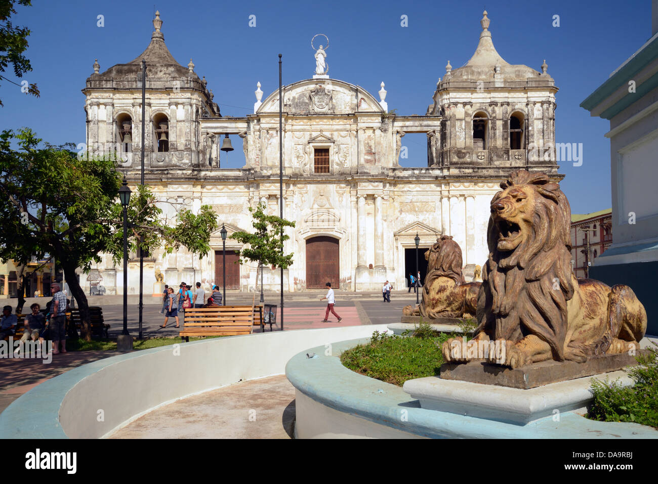 Mittelamerika, Nicaragua, Leon, Kolonialstadt, UNESCO, Weltkulturerbe, Dom, Kirche Stockfoto