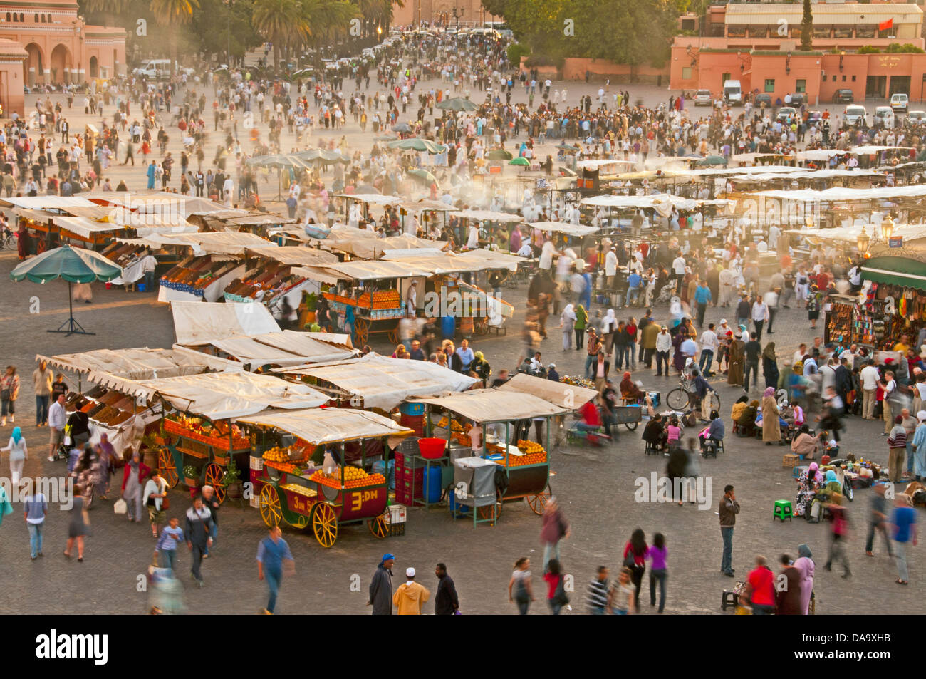 Afrika, Nordafrika, Jemma, Staaten, Markt, Fna Platz, Haouz, Königreich, Maghreb, Marokko, Marrakesch, Ort, Tensift, UNESCO, w Stockfoto