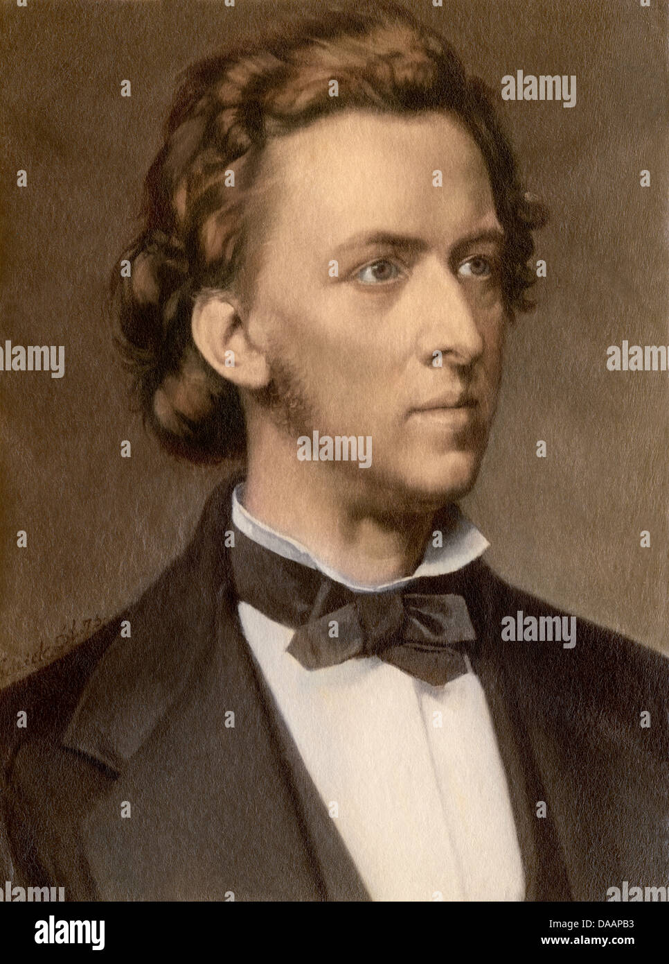 Komponist und Pianist Frédéric Chopin. Digital Farbfoto Stockfoto