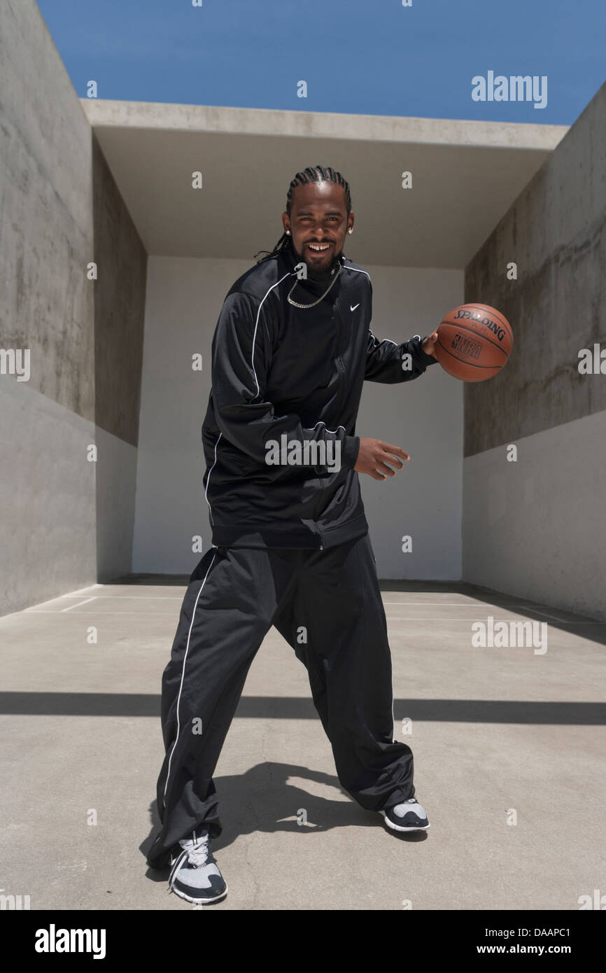 LOS ANGELES, CA-Juni 06: Ronny Turiaf spielen Basketball in Los Angeles, Kalifornien, USA am 6. Juni 2007. Stockfoto