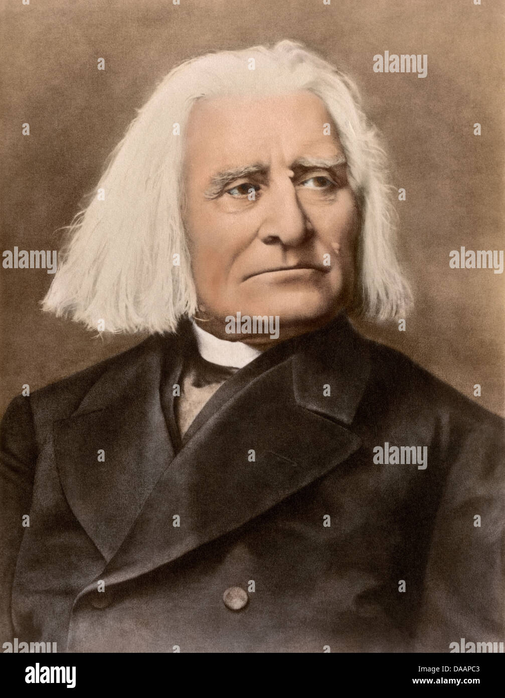 Ungarische Komponist und Dirigent Franz Liszt. Digital Farbfoto Stockfoto