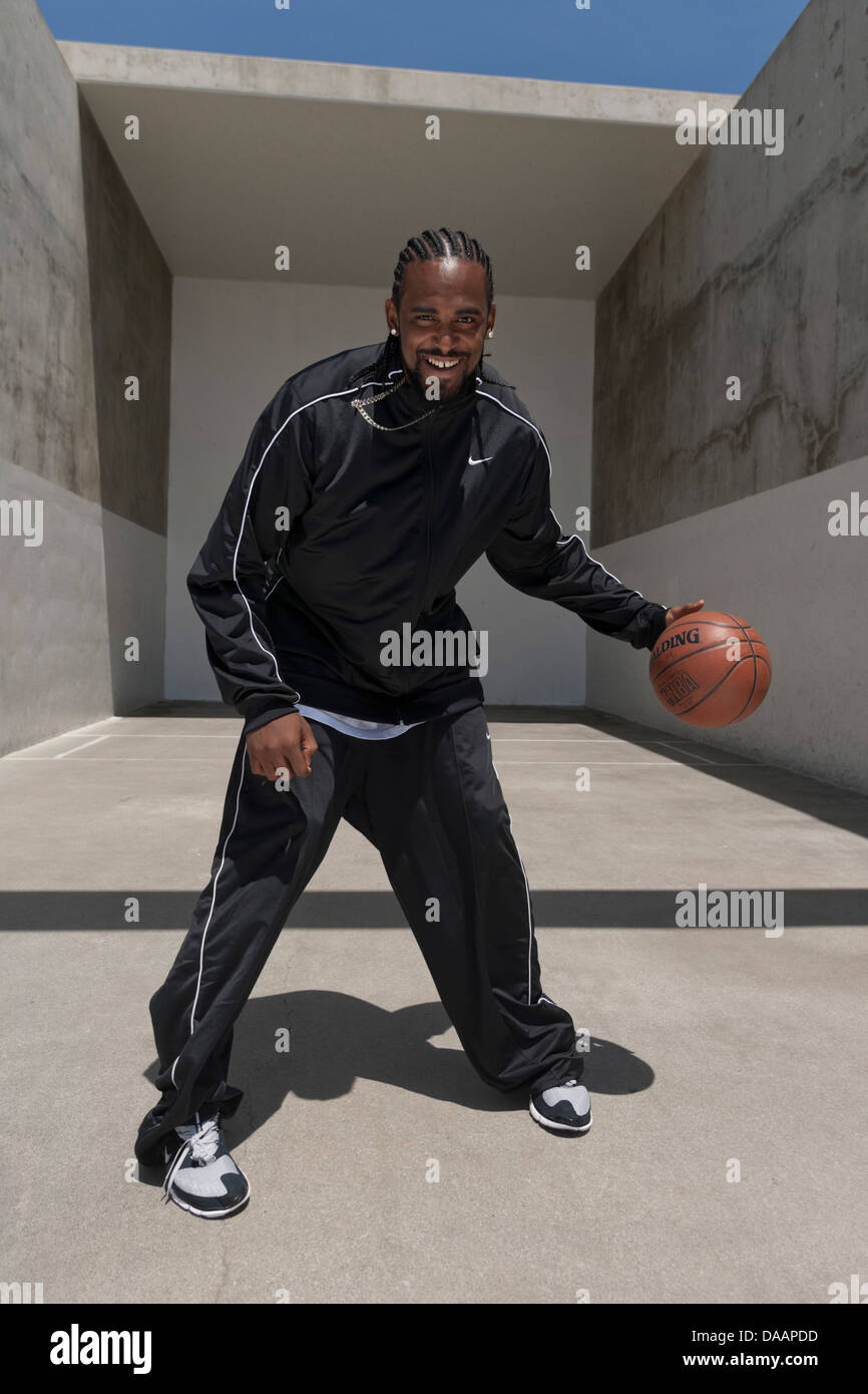 LOS ANGELES, CA-Juni 06: Ronny Turiaf spielen Basketball in Los Angeles, Kalifornien, USA am 6. Juni 2007. Stockfoto