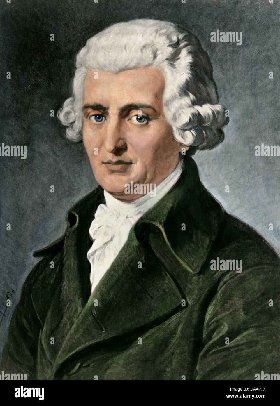 Portrait des Komponisten Franz Joseph Haydn. Hand - farbige Foto eines Gemäldes Stockfoto