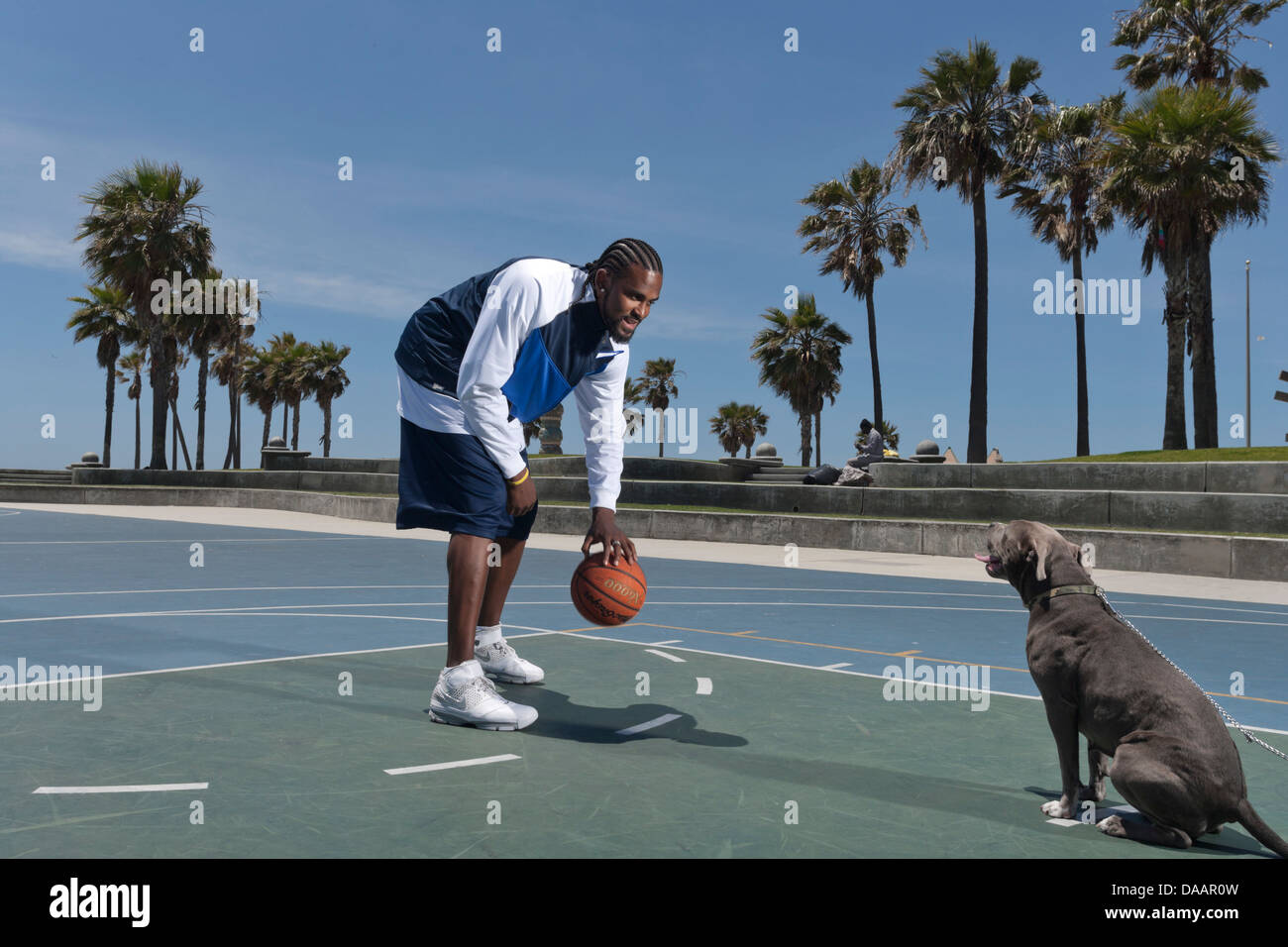 LOS ANGELES, CA-Juni 06: Ronny Turiaf spielen Basketball in Los Angeles, Kalifornien, USA am 6. Juni 2007. Stockfoto