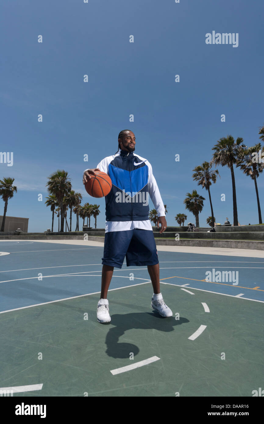 LOS ANGELES, CA-Juni 06: Ronny Turiaf spielen Basketball in Los Angeles, Kalifornien, USA am 6. Juni 2007. Stockfoto